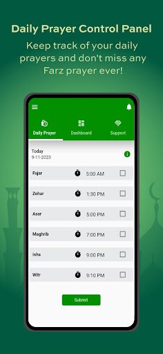 Android application Qaza Umri screenshort