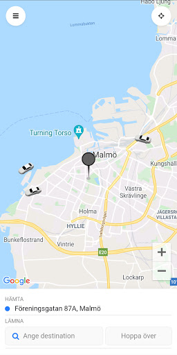 Android application Limhamns Hyrverk screenshort