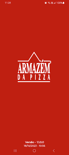 Android application Armazém da Pizza screenshort