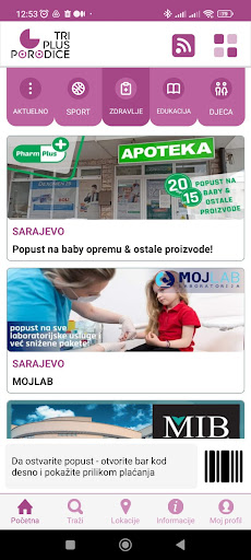 Porodična 3plus kartica Screen 3