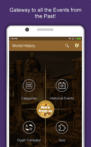 Screenshot of World History Dictionary App