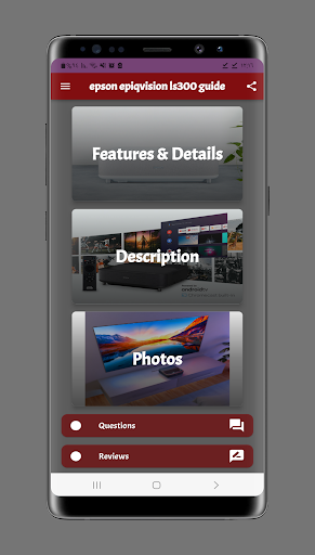 Android application Epson EpiqVision LS300 Guide screenshort