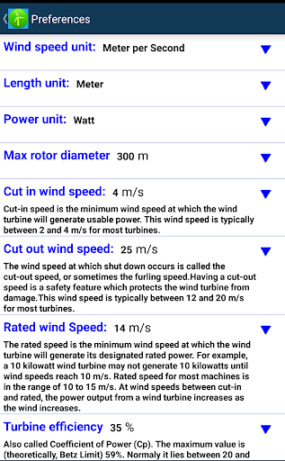 Wind Turbine Estimator beta Screen 3