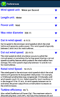 screenshot of Wind Turbine Estimator beta