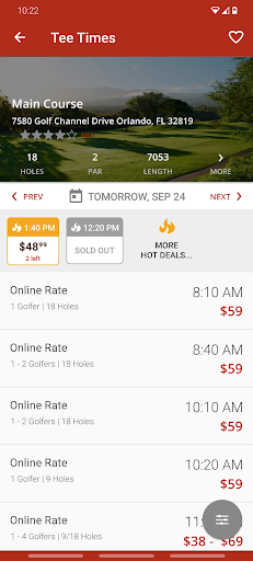 Android application Mill Creek Golf Club screenshort
