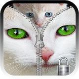 Kitty zipper screen unlock icon