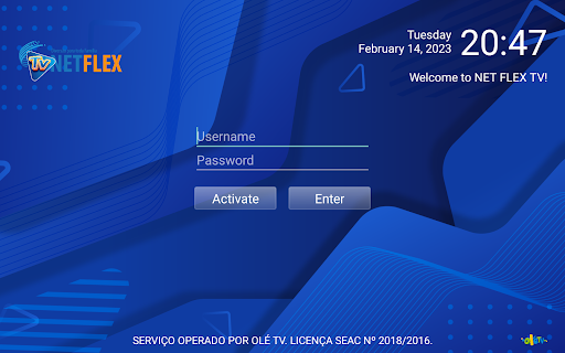 Android application NET FLEX TV screenshort