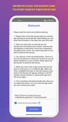 Android application flowres UX screenshort