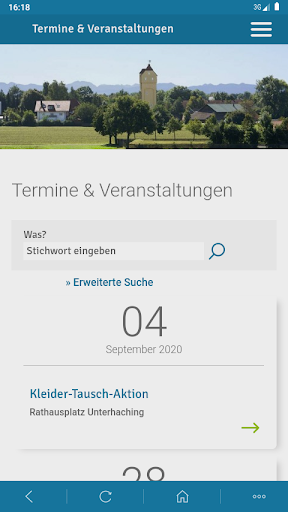 Unterhaching-App Screen 3