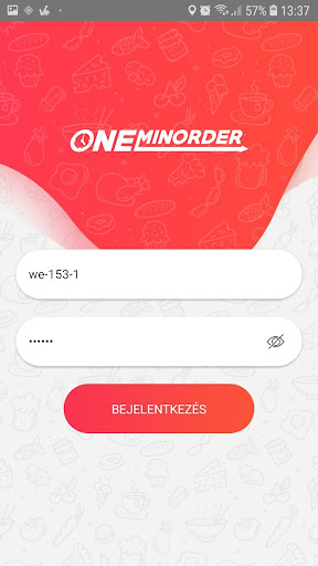 Android application Oneminorder Futár screenshort