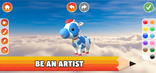 Android application Mighty Coloring Book 3D screenshort