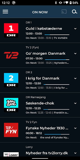 Android application Glenten TV screenshort