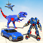 Dino Robot Car Transform - Flying Jet Robot Games Apk
