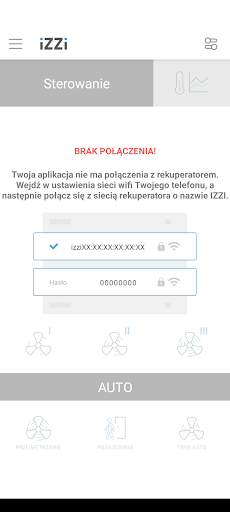 Android application iZZi connect screenshort