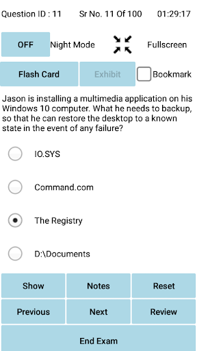 Android application Practice Tests for A+ Core 2 screenshort