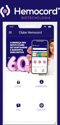 Android application Clube Hemocord screenshort
