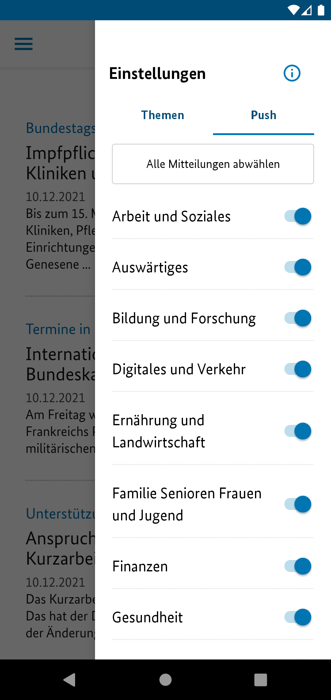 Android application Bundesregierung screenshort