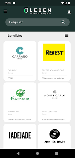 Android application Leben Seguros screenshort