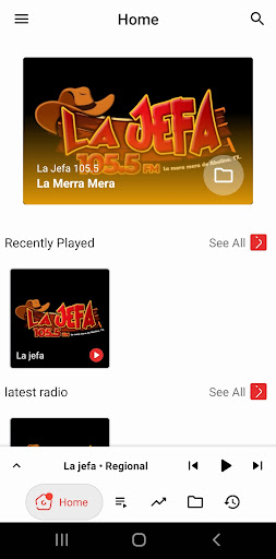 Android application La jefa Radio 105.5 screenshort