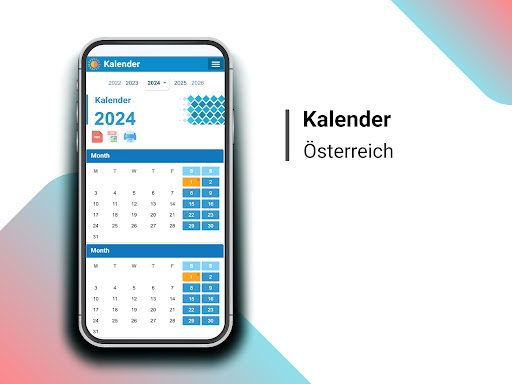 Android application Kalender Österreich screenshort