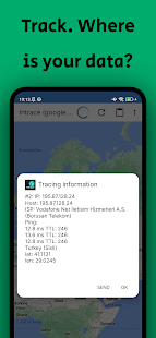 Intrace: Visual traceroute Screenshot