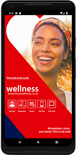 Android application Momentum Wellness screenshort