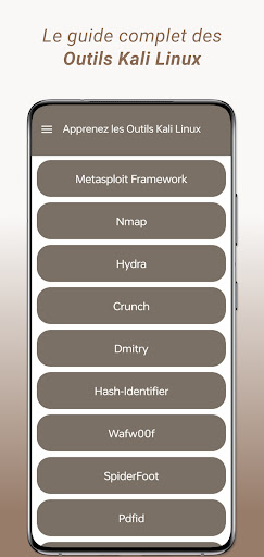 Aperçu de l'application