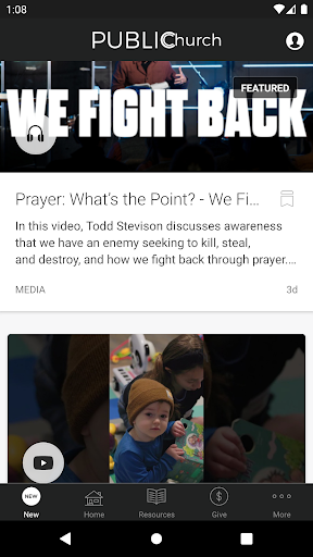 Android application Public Church screenshort