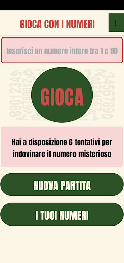 Android application GIOCA CON I NUMERI screenshort