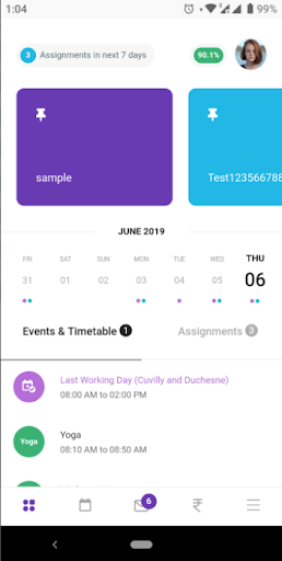 Android application Notre Dame School screenshort