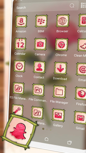Rose Watercolor Launcher Theme Screen 2