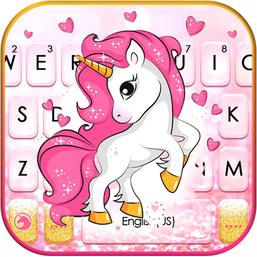 Pink Glitter Unicorn Theme  Icon