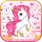 Pink Glitter Unicorn Keyboard Theme Apk