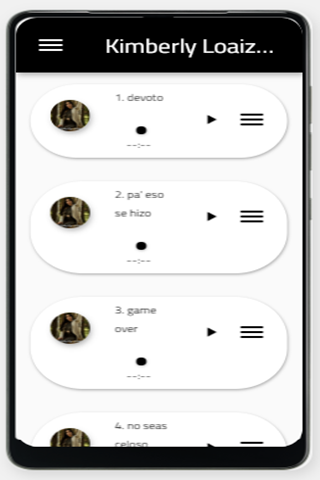 Android application Kimberly Loaiza Musicas_2023 screenshort