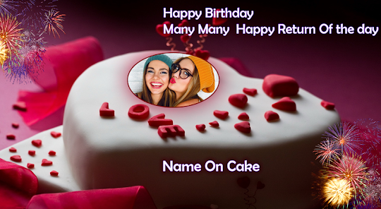 Name Photo On Birthday Cake