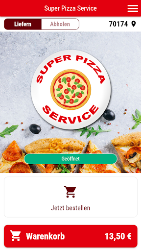 Android application Super Pizza Service screenshort