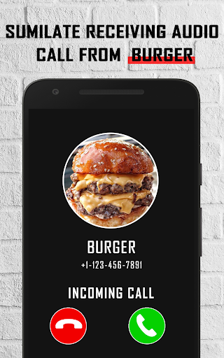 Android application Burger Fake call-video call screenshort