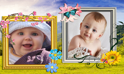 Beautiful Garden Double Photo Frame Application