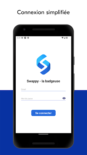 Android application Swappy - La badgeuse screenshort