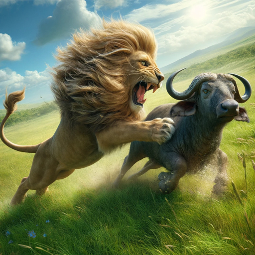 Lion family jungle Simulator logo