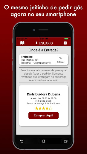 Android application Gás em Casa screenshort