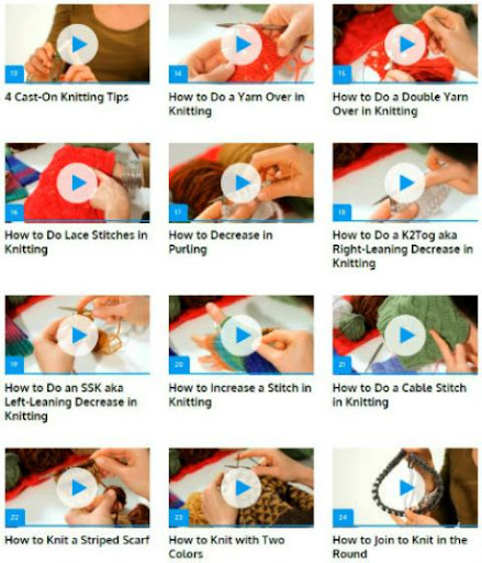 Knitting Stitches (Guide) Screen 2