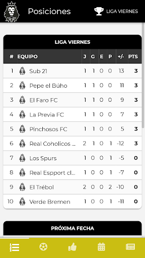 Android application Lyonleaguef6 screenshort