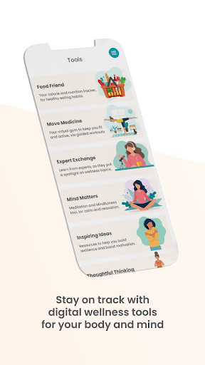 PAM Assist Wellbeing App Screen 2