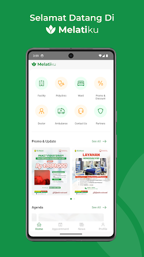 Android application Melatiku: RS Melati Tangerang screenshort