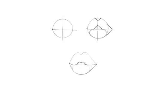 como desenhar labios