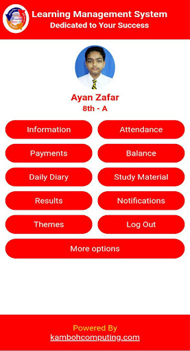 Android application SCHOOL LMS screenshort