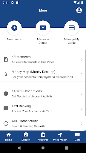 Wymar Federal Credit Union Screen 3