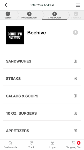 Menu Hoppers Screen 3