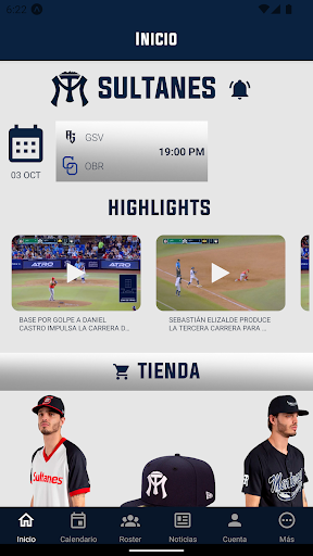 Android application Sultanes de Monterrey Oficial screenshort